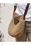 Bolso Bola de yute M con asa en 2 colores