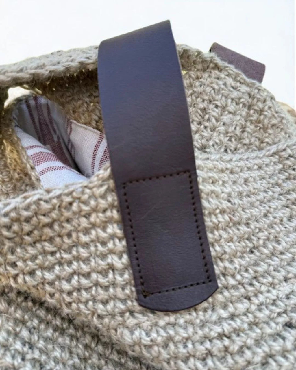 Bolso Bola de yute M con asa en 2 colores